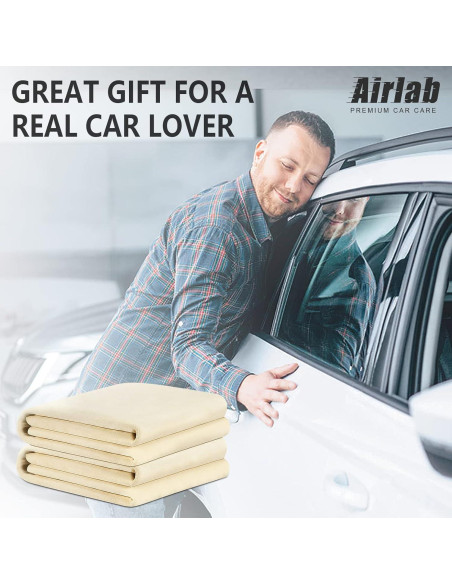 Paño de Chamois Airlab 61x41 cm 2 Unidades Cuero Natural