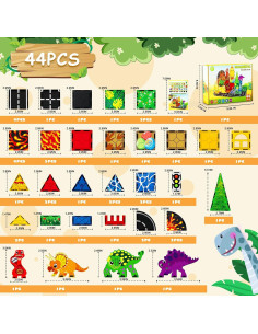 Juego de Azulejos Magnéticos Magneverse Dinosaurios 1.14 kg 2