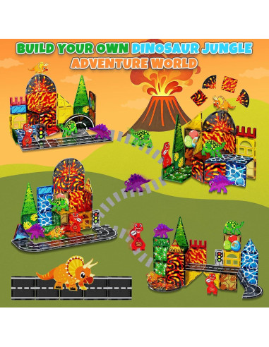 Juego de Azulejos Magnéticos Magneverse Dinosaurios 1.14 kg