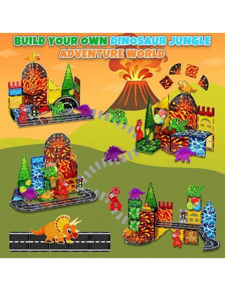 Juego de Azulejos Magnéticos Magneverse Dinosaurios 1.14 kg