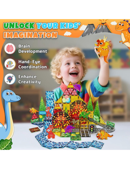 Juego de Azulejos Magnéticos Magneverse Dinosaurios 1.14 kg