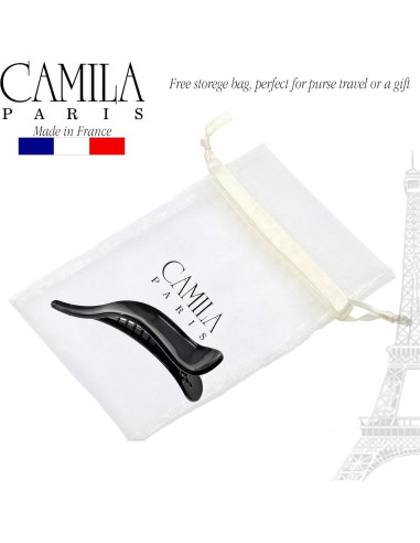 Clip de Pelo Francés Camila Paris CP922B Negro 9.5 cm