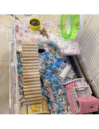 Puente Bendy de Madera Natural para Hámster 40x6 cm