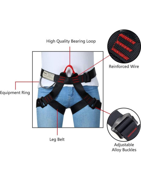 Cinturón de Escalada HandAcc ZH004 Unisex 50.8-114.3 cm