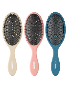 Juego de 3 Cepillos Desenredantes Conair - Cabello Mojado o Seco