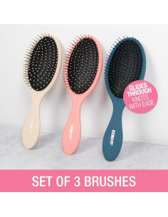 Juego de 3 Cepillos Desenredantes Conair - Cabello Mojado o Seco 2