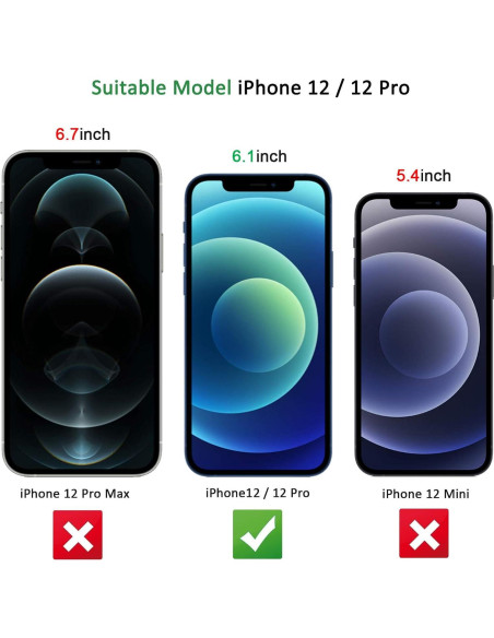 Protector de Pantalla Vidrio Templado NEW'C para iPhone 12/12 Pro 6.1" Protector de Pantalla Vidrio Templado NEW'C para iPhone 12/12 Pro 6.1"