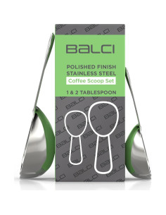 Juego de Cucharas Medidoras BALCI Acero Inoxidable 15ml 30ml 2