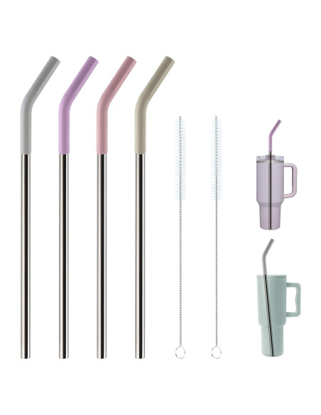 Popotes de Acero Inoxidable Reutilizables BuildLife 30.48 cm