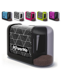 Sacapuntas Eléctrico PowerMe a Batería Negro para Lápices