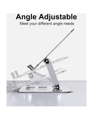 Soporte para Tablet iAXBi Ajustable Plegable Aluminio Plateado