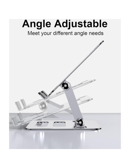 Soporte para Tablet iAXBi Ajustable Plegable Aluminio Plateado