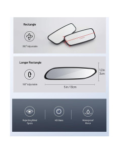 Espejo de Punto Ciego WildAuto 12.7 cm Ajustable Adhesivo 2