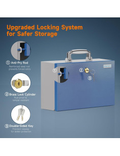 Caja Fuerte Portátil WeHere de Acero 2.3 kg, 0.3 Pies 2