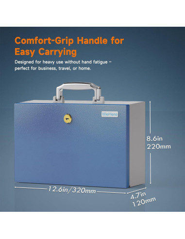 Caja Fuerte Portátil WeHere de Acero 2.3 kg, 0.3 Pies