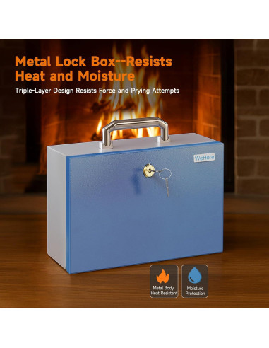 Caja Fuerte Portátil WeHere de Acero 2.3 kg, 0.3 Pies