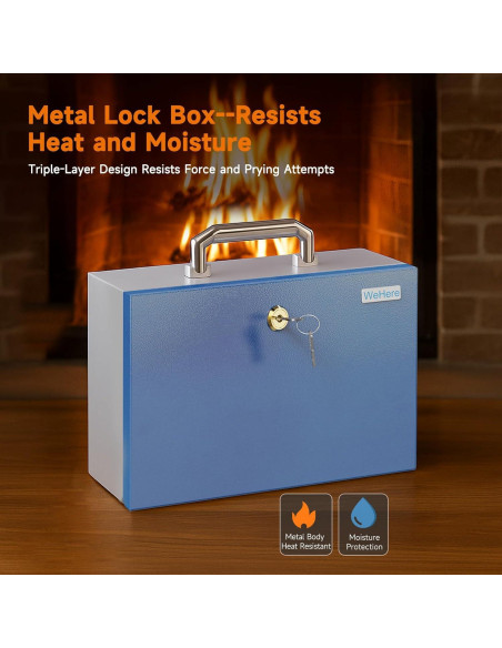 Caja Fuerte Portátil WeHere de Acero 2.3 kg, 0.3 Pies