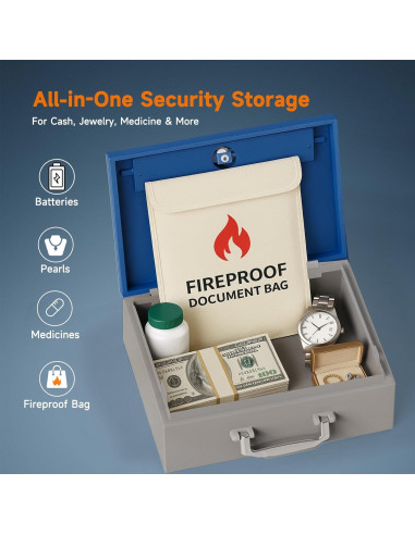 Caja Fuerte Portátil WeHere de Acero 2.3 kg, 0.3 Pies