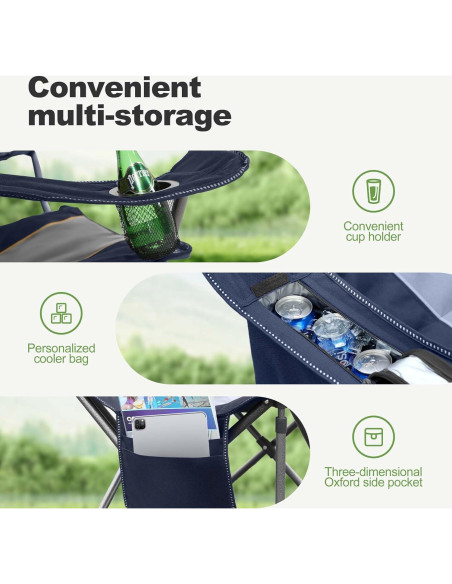 Silla de Camping Plegable Let's Camp Sobredimensionada 204 kg