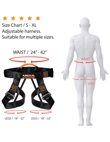 Arnés Semicuerpo Fusion Climb Centaur Ajustable 1,36 kg