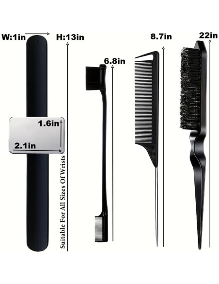 Juego de Pulsera Magnética y Peines Rabetly para Estilistas Juego de Pulsera Magnética y Peines Rabetly para Estilistas