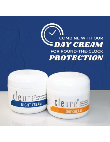 Set de Cuidado de Piel Cleure - Crema Diurna y Nocturna con Ácido Hialurónico