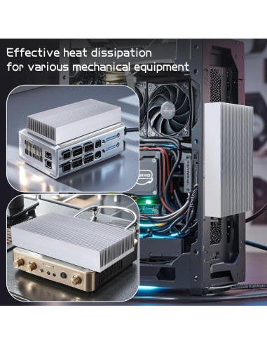 Disipador de Calor de Aluminio Manesi 80x80x27mm 209.79g