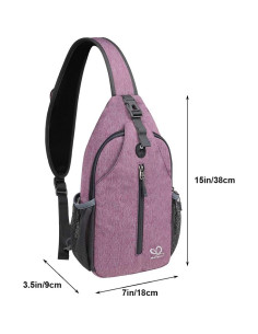 Mochila Cruzada WATERFLY US-XB-C Púrpura 38x17x8 cm 2