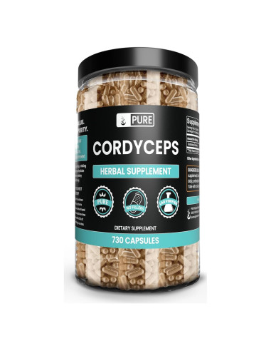 Cápsulas de Cordyceps 730 Unidades Ingredientes Originales Puros