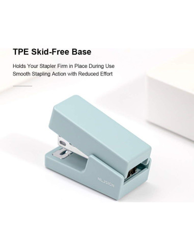 Mini Grapadora Leven Azul 20 Hojas con 640 Grapas