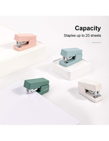 Mini Grapadora Leven Azul 20 Hojas con 640 Grapas