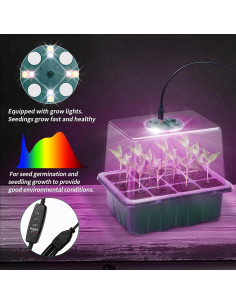 Kit de Inicio de Semillas Idealife 2 Piezas con Luz LED 2