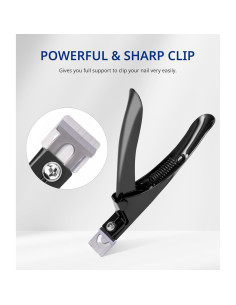 Cortauñas Profesional AIRSEE Ajustable Acero Inoxidable Negro 2