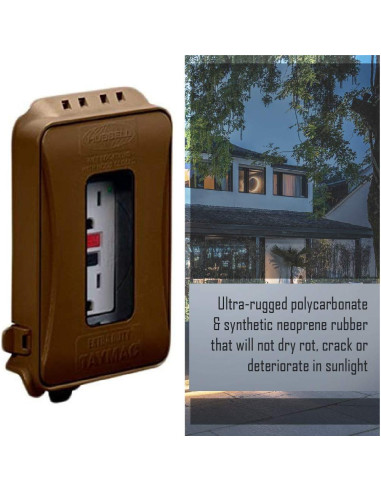 Cubierta de Enchufe Eléctrico TayMac ML500 1 Gang Bronce