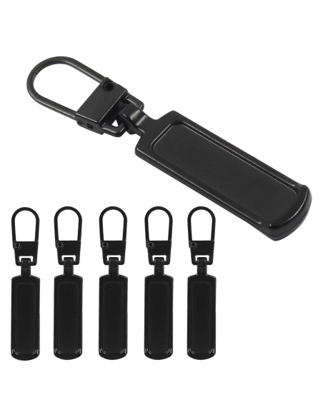 Tiradores de Cremallera Hitefu 6PCS Universal Negro
