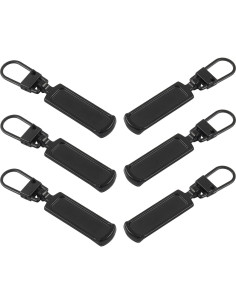 Tiradores de Cremallera Hitefu 6PCS Universal Negro 2