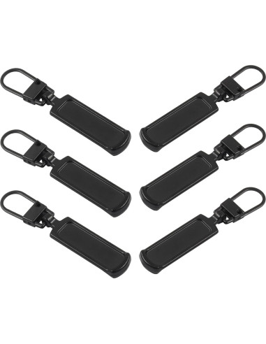 Tiradores de Cremallera Hitefu 6PCS Universal Negro