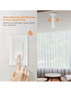 Portalámparas Inalámbrico SURAIELEC E26/E27 con Control Remoto 2