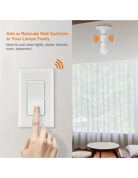 Portalámparas Inalámbrico SURAIELEC E26/E27 con Control Remoto