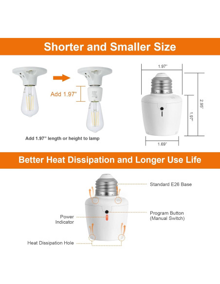 Portalámparas Inalámbrico SURAIELEC E26/E27 con Control Remoto