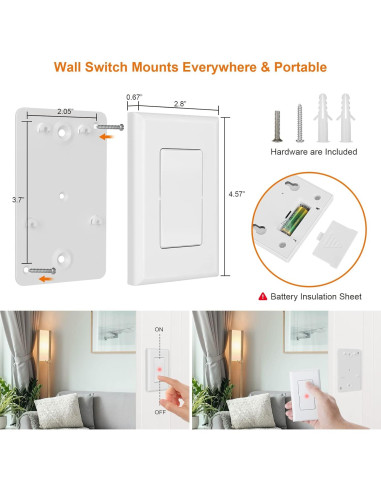 Portalámparas Inalámbrico SURAIELEC E26/E27 con Control Remoto