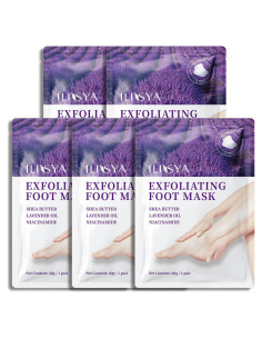 Mascarilla Exfoliante para Pies ILISYA - 5 Calcetines Lavanda