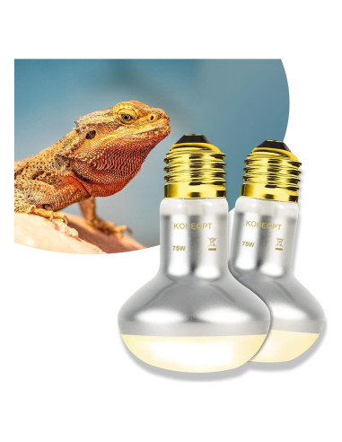 Lámpara de Calor Reptil KOHEOPT 75W UVA 2 Paquete