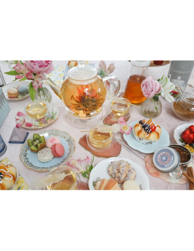 Tetera de vidrio Teabloom Celebration 1.0 L con infusor