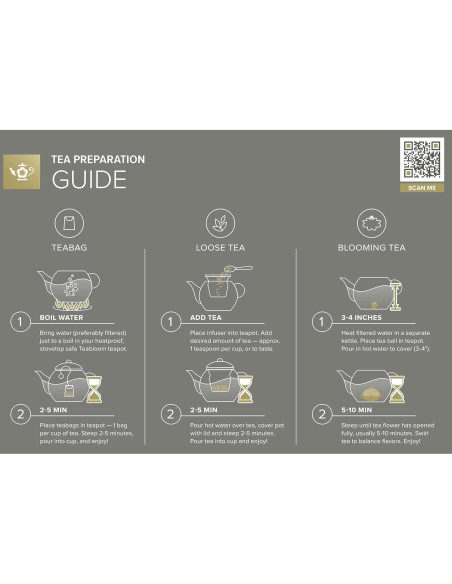 Tetera de vidrio Teabloom Celebration 1.0 L con infusor