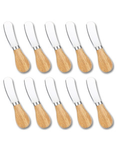 Juego de 10 Espátulas para Queso ProudMoore - Acero Inoxidable
