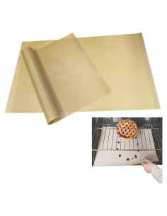 Forro de rejilla de horno Evelots - Juego de 2 - Extra grande - Fibra de vidrio antiadherente - 260C