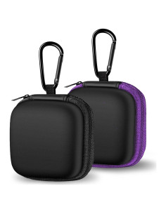 Funda de Almacenamiento para Auriculares Linsaner - 2 Unidades, Negro y Púrpura