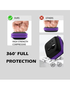 Funda de Almacenamiento para Auriculares Linsaner - 2 Unidades, Negro y Púrpura 2