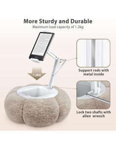 Soporte de Almohada CreaDream para Tablet y Teléfono Caqui 2